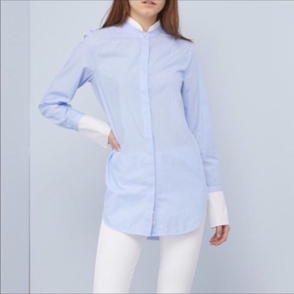 rag & bone Tops - RAG & BONE Allie Contrast Stripe Button Down Shirt